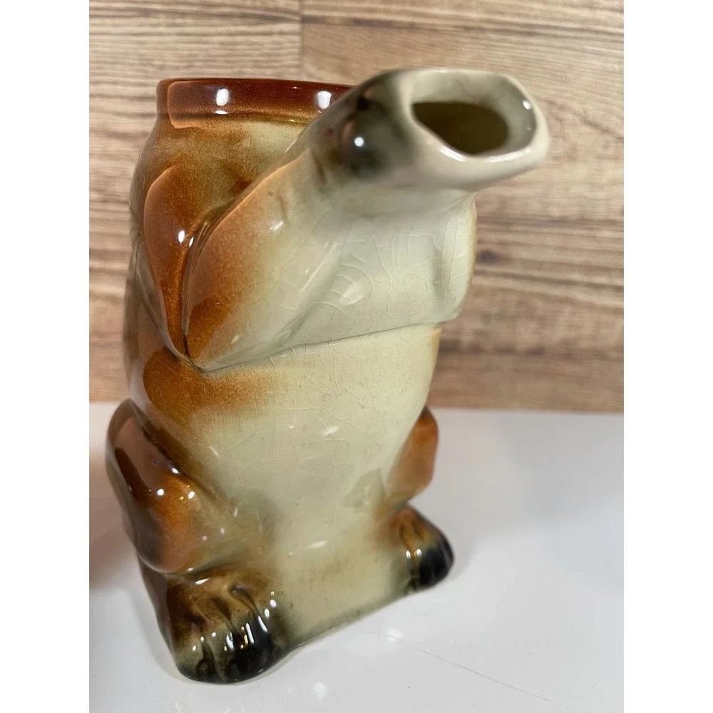 Vintage Erphila Majolica Dachshund Weiner‎ Dog Teapot Germany 6703 B Full Mark